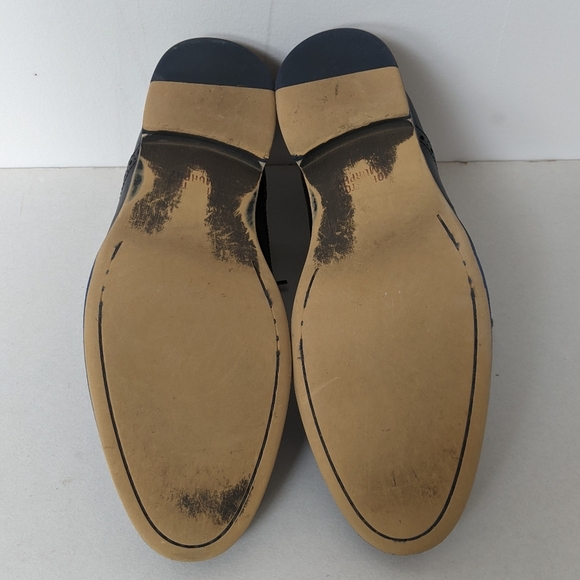 Johnston & Murphy Leather Black Cap Toe Shoes Size 9.5 - Picture 7 of 10